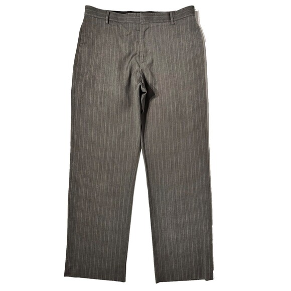 Banana Republic Gray Brown Taupe Pinstripe Wool Blend Suit Size 40R Pants 34x32 - Picture 14 of 16